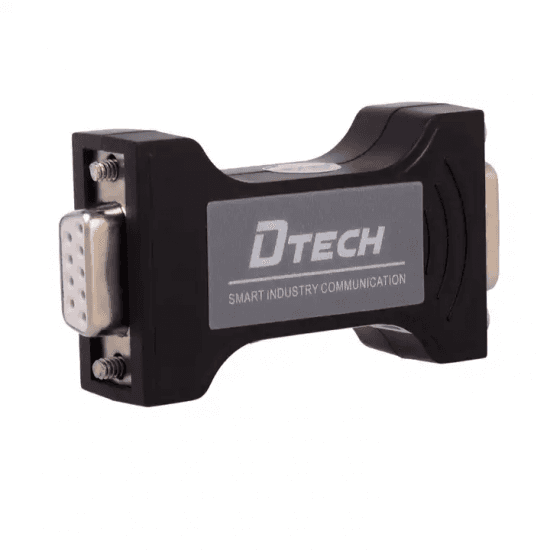 DTECH DT-9011 passive RS232 photoelectric isolator on a pure white background