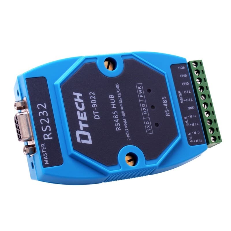 DTECH DT-9022 industrial 2-port RS485 hub